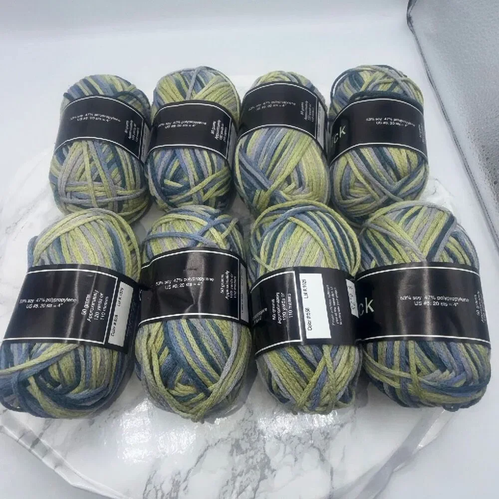 KNIT ONE CROCHET TOO Wick Bachelor Button Soy Blend Yarn-8 Skeins NEW!!